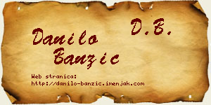 Danilo Banzić vizit kartica
